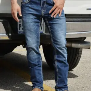 American Style Distressed Denim Jeans